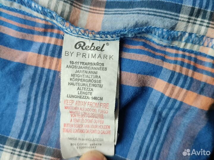 Рубашка Primark разм.146, хлопок, короткий рукав