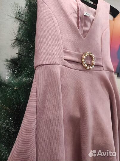 Сарафан микро вельвет 44-46 пудра