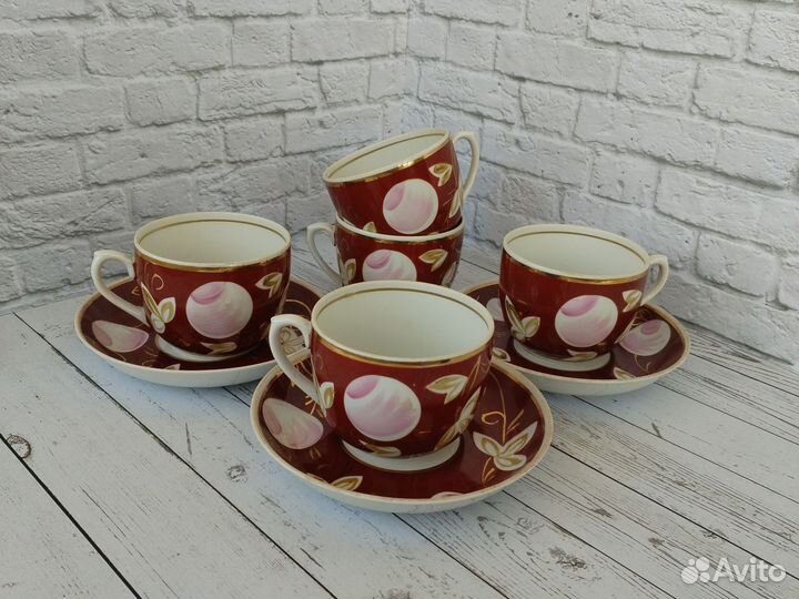 Чайная пара Весна Вербилки СССР