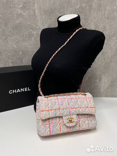 Сумка женская Chanel 2.55 текстильная из твида