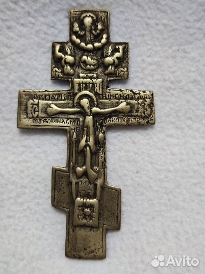 Крест Распятие, бронза