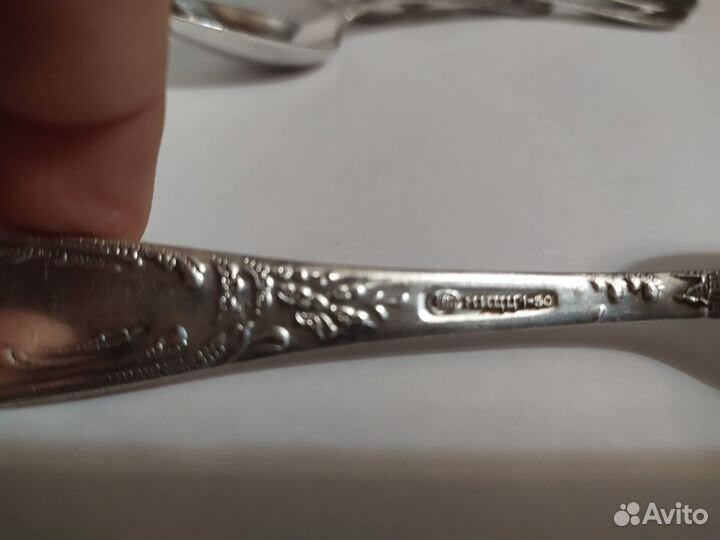 Чайные ложки 6 шт мнц зиш Посеребренные