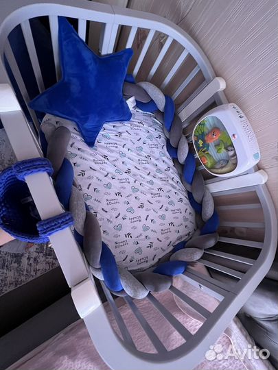 Бортик косичка с подушками