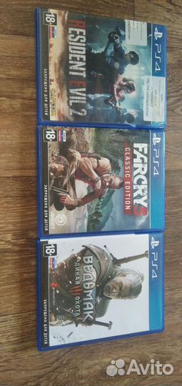 Ведьмак 3,resident evil 2,farcry 3 ps4