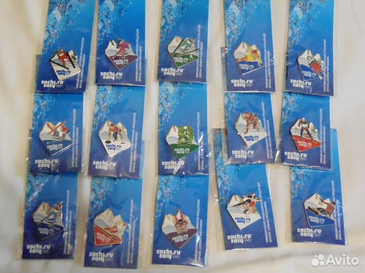 Набор значков Олимпиада Сочи 2014