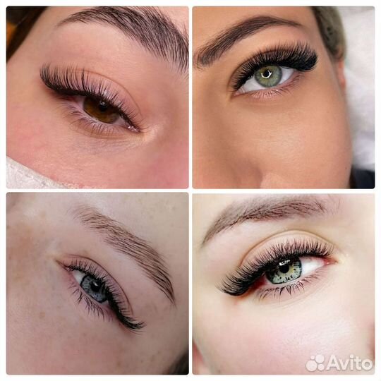 Наращивание ресниц. Укладка бровей