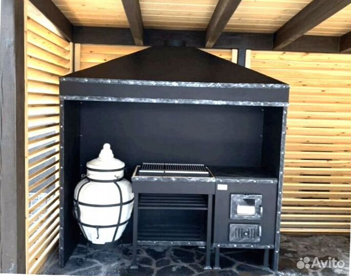 Мангал С печкой под казан