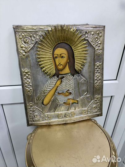 Икона старинная.Иоанн Предтеча.Креститель.35 см