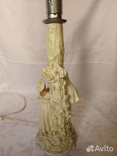 Стариная лампа фарфор Дрезден
