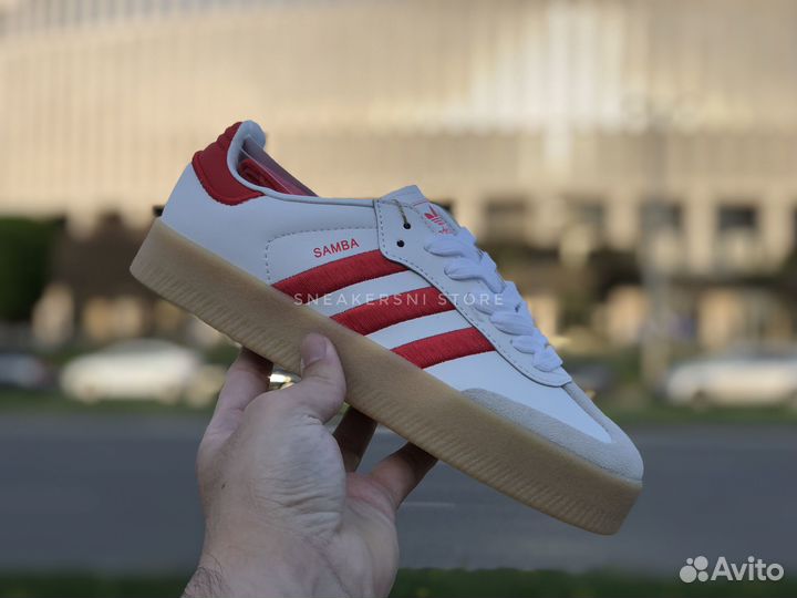 Кроссовки Adidas Samba Rose White Red