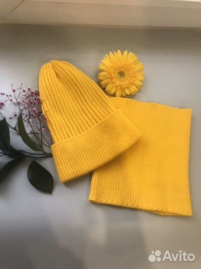 Комплект шапка и снуд детский