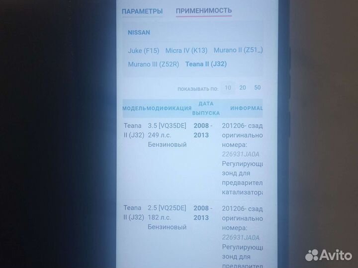 Лямбда Nissan Juke, Teana, Murano