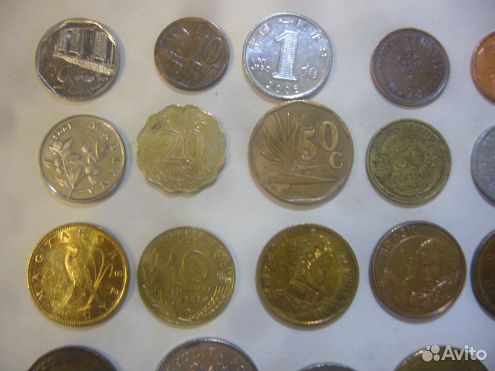 Подборка иностранных монет 45 шт
