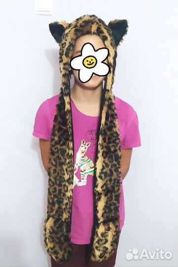 Шапка (леопард с ушками)