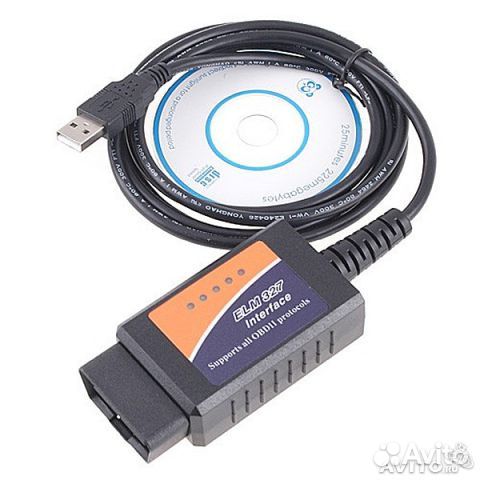 Универсальный автосканер ELM327 USB OBD2 RUS