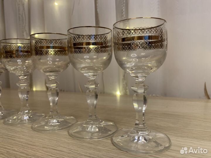 Рюмки из богемского стекла СССР