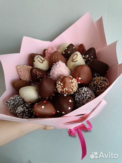 Клубника в шоколаде. Букет из клубники