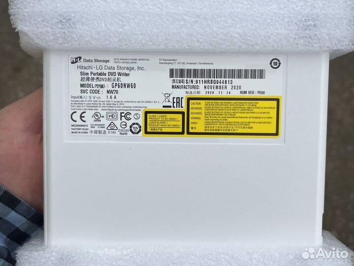 Dvd привод writer Hitachi-LG GP60NW60