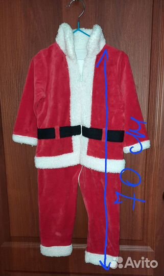Костюм Санты (деда Мороза) детский. 1-2 года