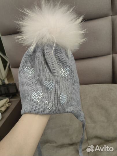 Шапка зимняя для девочки 50 52