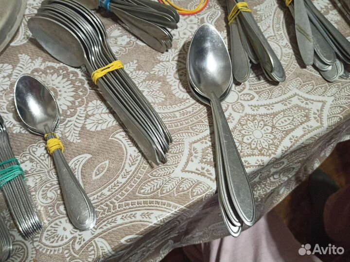 Ложки столовые СССР и вилки алюминевая,мельхиор