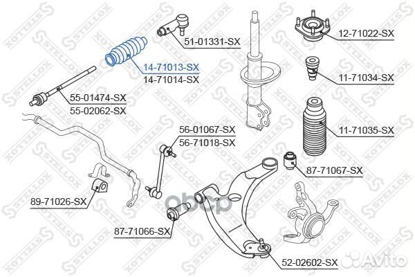 Пыльник рул. рейки mazda 323 bj 00 Stellox