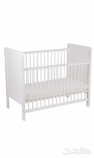 Детская кровать с матрасом Polini kids белая