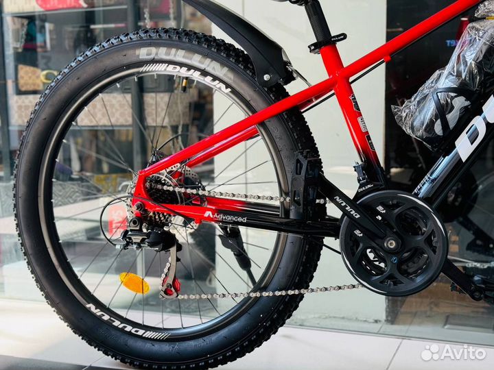 Велосипед горный взрослый dulun 26 черный/красный