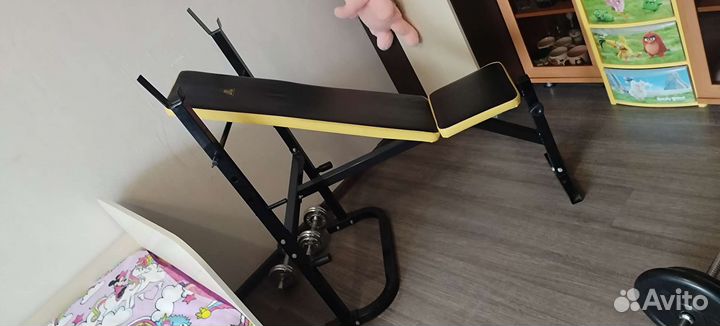 Штанга гриф блины скамья