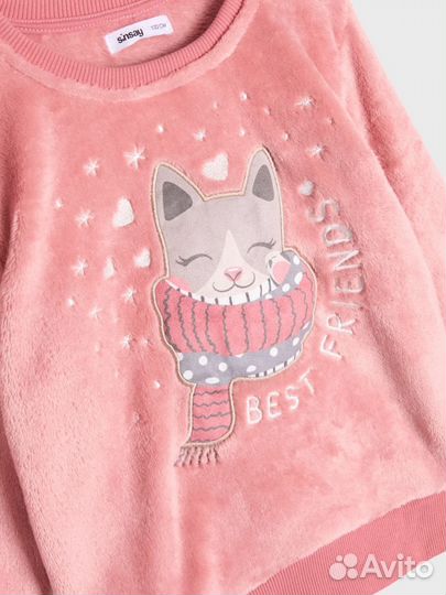 Свитшот велюровый/ плюшевая толстовка 1шт