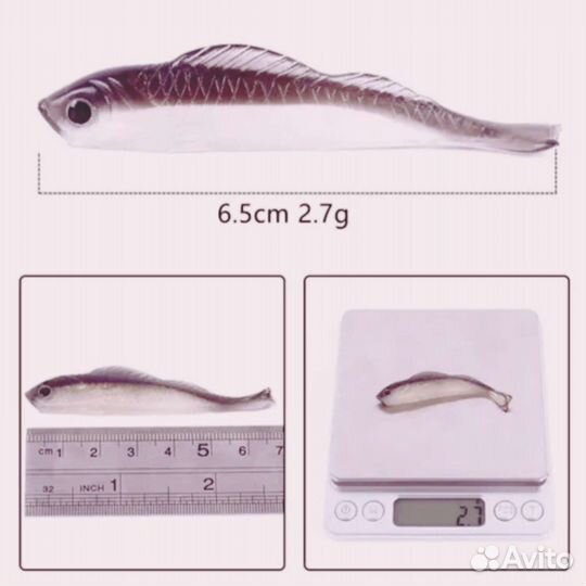 Воблеры (Реалистичные силиконовые рыбки)