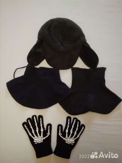 Шапка, манишки, перчатки, 50-56 размер