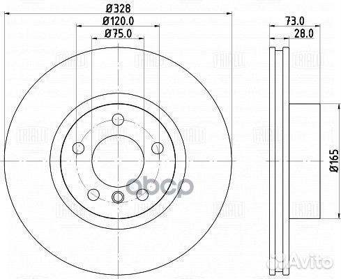 Диск торм. для а/м BMW X3 (F25) (10) /X4 (F26)