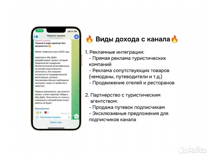 Готовый бизнес Телеграм канал c доходом от 300 тыс