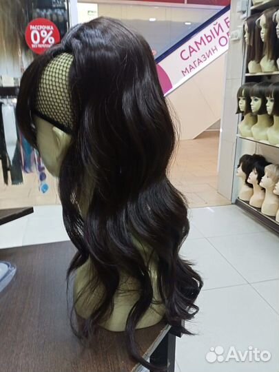 Шиньон хвост с челкой