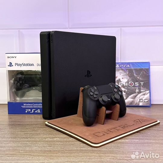 Sony PS4 Slim +Призрак Цусимы +2 Джойстика