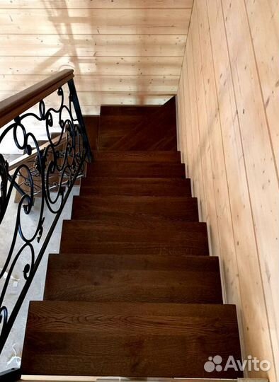 Перила деревянные с установкой