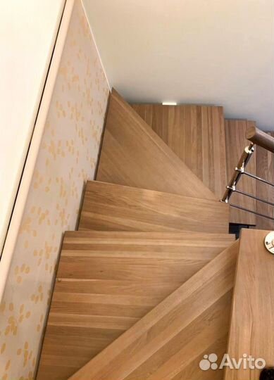 Обшивка ступеней Дубом