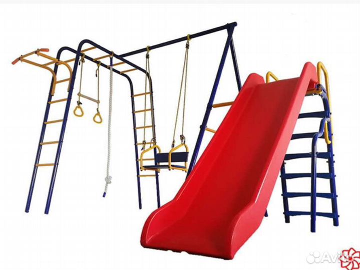 Уличая горка 2м. Турник регулируется по высоте