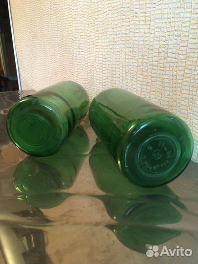 Бутыли стеклянные зеленые 2,75 л бу