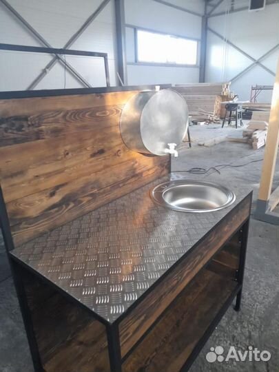 Раковина с тумбой для дачи