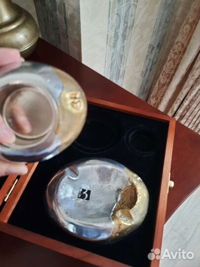 Набор для курения. Сигаретница, пепельница. Комбин