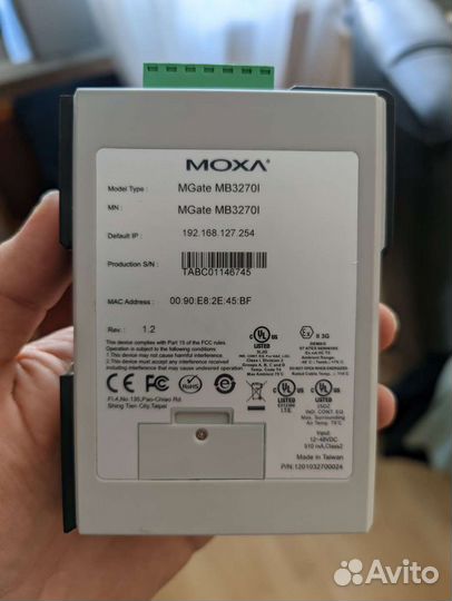 Преобразователь moxa mgate MB3270I