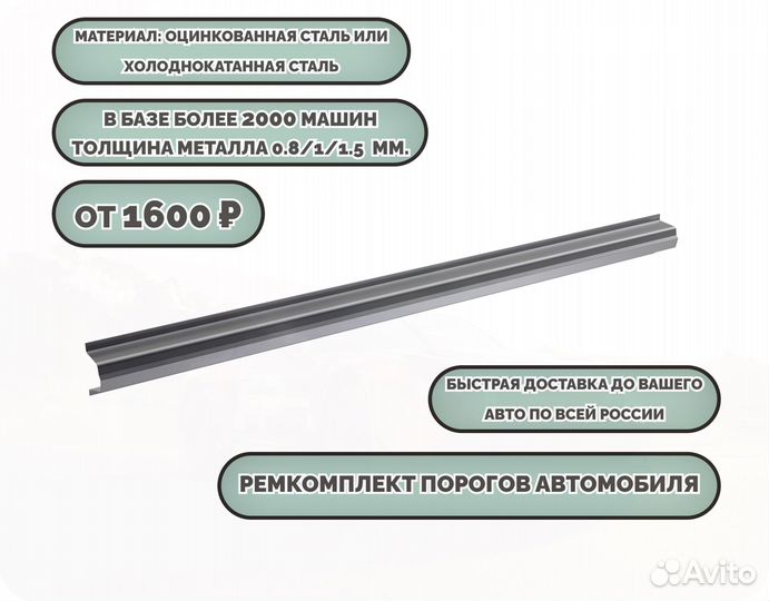 Пороги ремонтные на авто (ремкомплект)