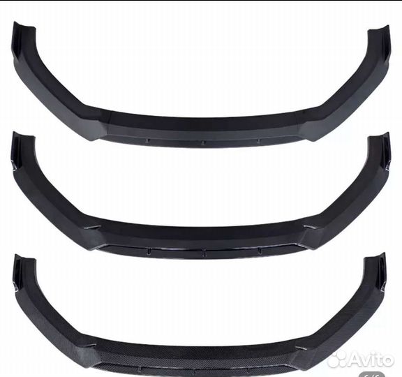 Сплиттер Губа,переднего бампера audi a3, s3 16-19г