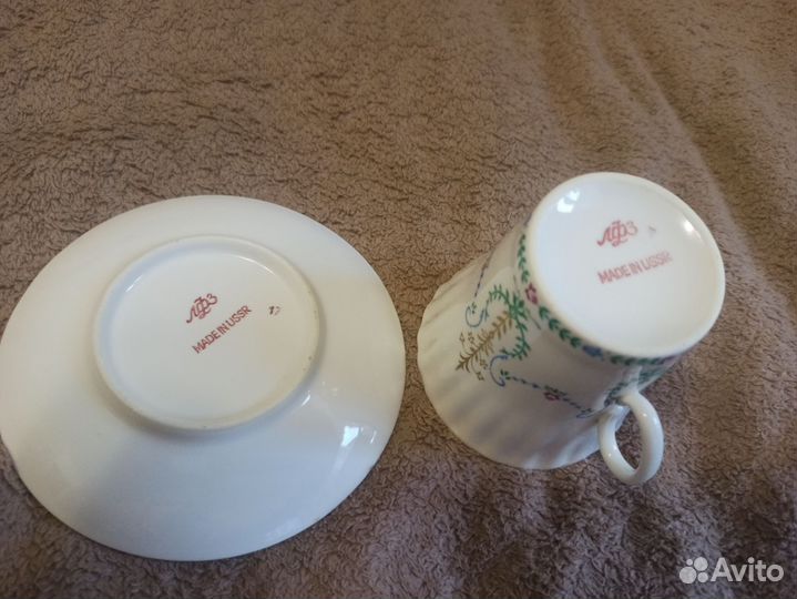 Чашка с блюдцем лфз, кофейная пара