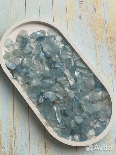 Аквамарин мелкая галтовка 100г
