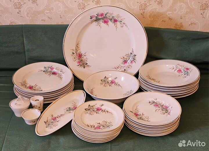 Сервис обеденный СССР 1991г на 6 персон дулево