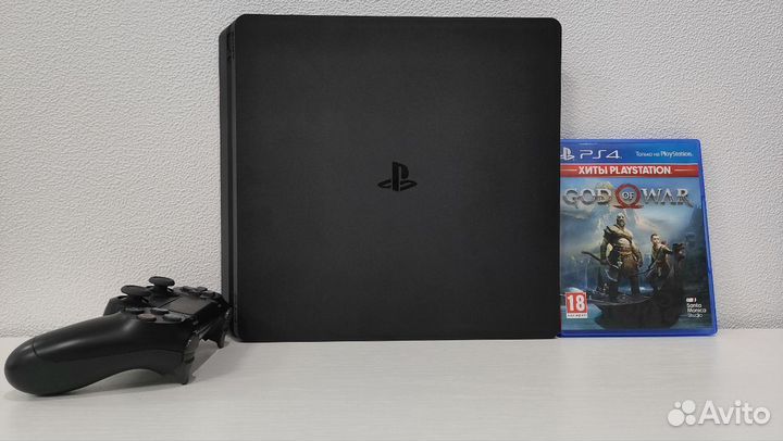 Sony PS4 Slim 76 игр + 2 геймпада