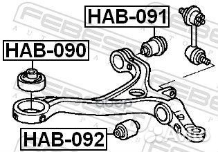 Сайлентблок нижн рычага внешний honda accord VI